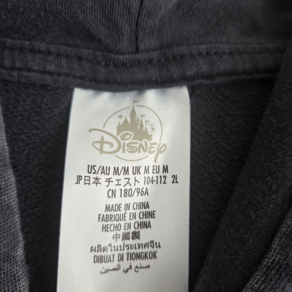 Black Hoodie with Colorful Graphic and Tie-Dye Sleeves - Picture 2 of 5